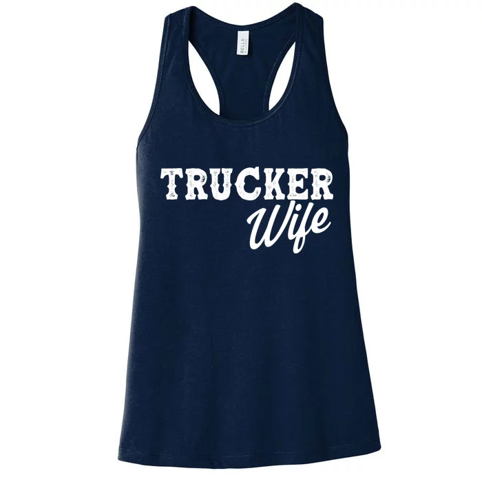 Support Trucker WIfe Women's Racerback Tank