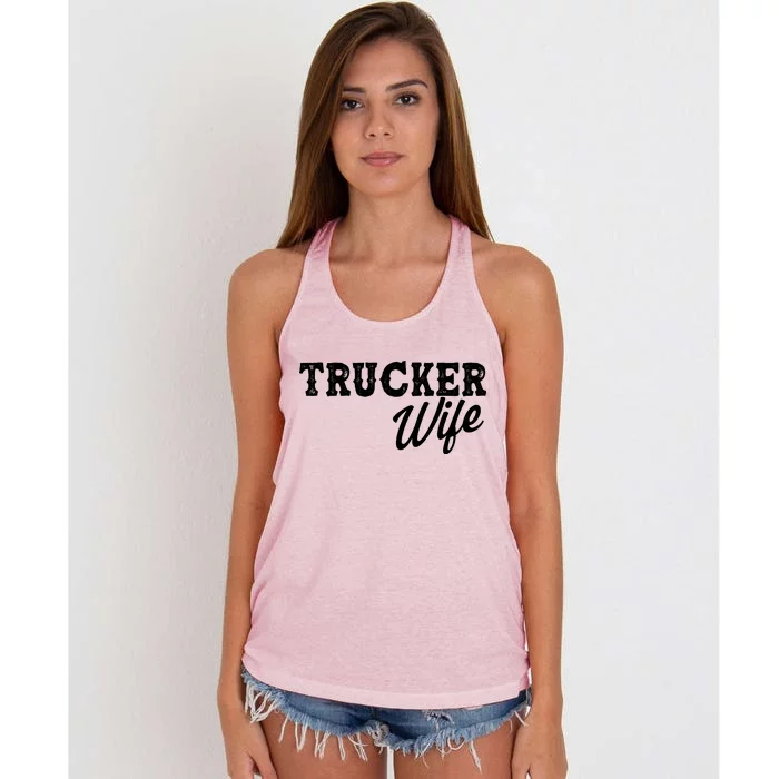 Support Trucker WIfe Women's Knotted Racerback Tank