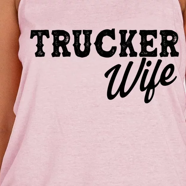 Support Trucker WIfe Women's Knotted Racerback Tank