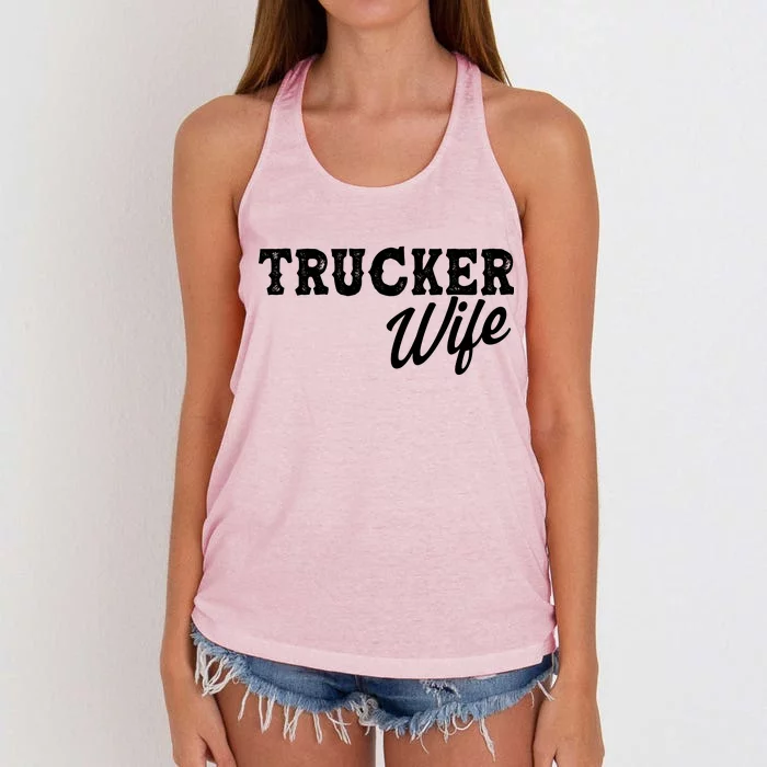 Support Trucker WIfe Women's Knotted Racerback Tank