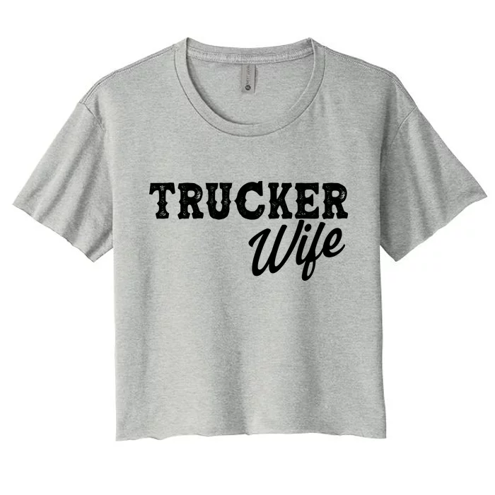 Support Trucker WIfe Women's Crop Top Tee