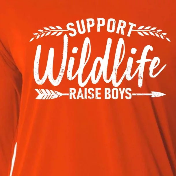 Support Wildlife Raise Boy Parents Cooling Performance Long Sleeve Crew