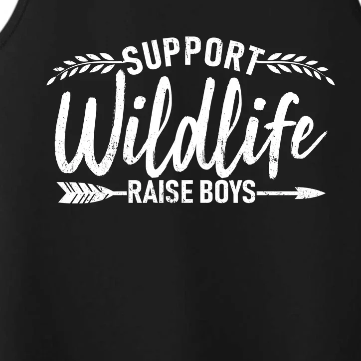 Support Wildlife Raise Boy Parents Performance Tank