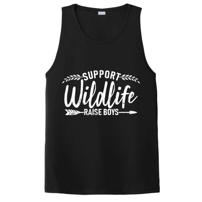 Support Wildlife Raise Boy Parents Performance Tank