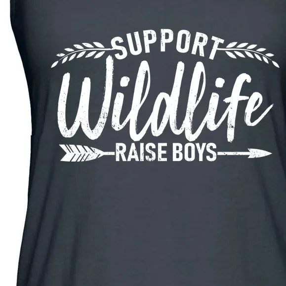 Support Wildlife Raise Boy Parents Ladies Essential Flowy Tank