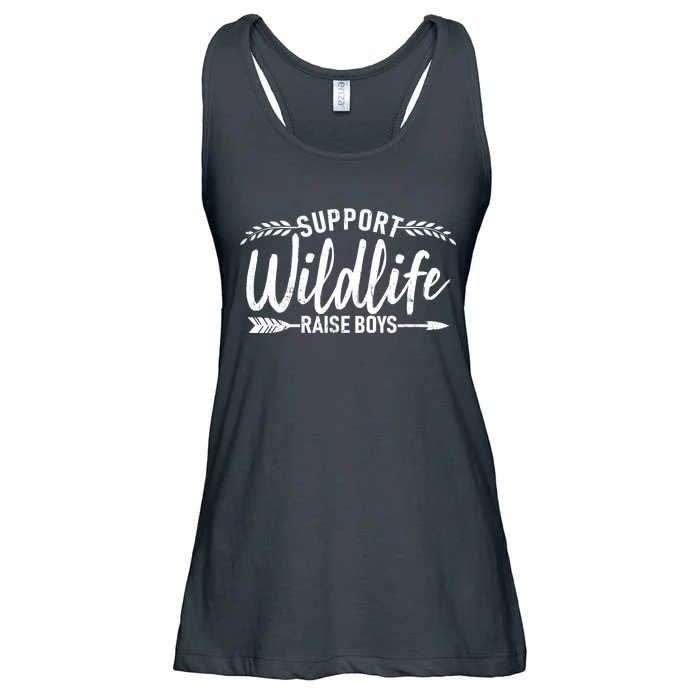 Support Wildlife Raise Boy Parents Ladies Essential Flowy Tank