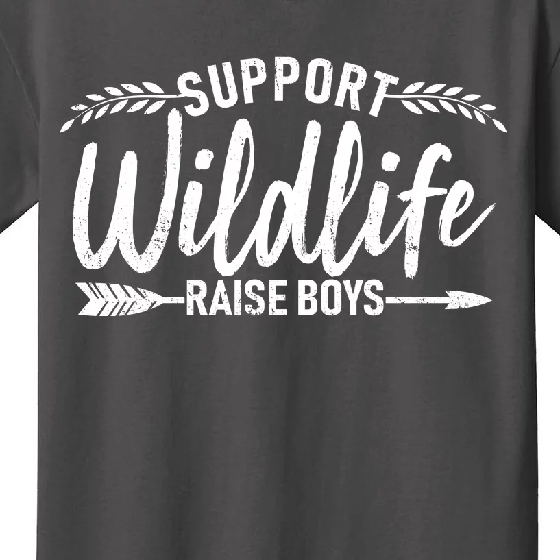 Support Wildlife Raise Boy Parents Kids T-Shirt