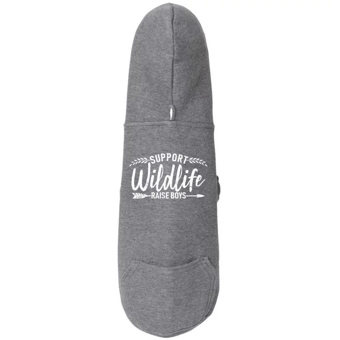 Support Wildlife Raise Boy Parents Doggie 3-End Fleece Hoodie