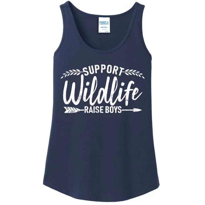 Support Wildlife Raise Boy Parents Ladies Essential Tank