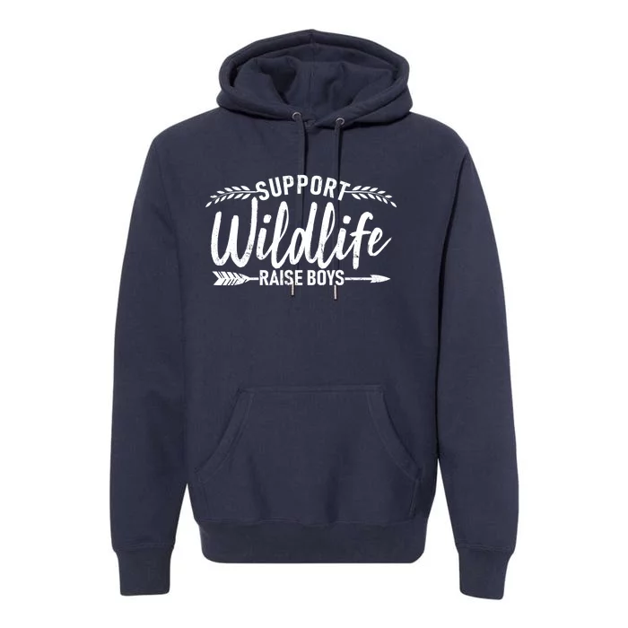 Support Wildlife Raise Boy Parents Premium Hoodie