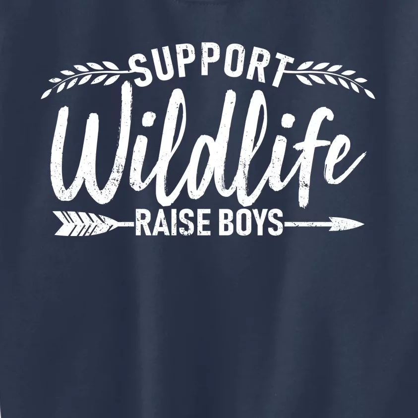 Support Wildlife Raise Boy Parents Kids Sweatshirt