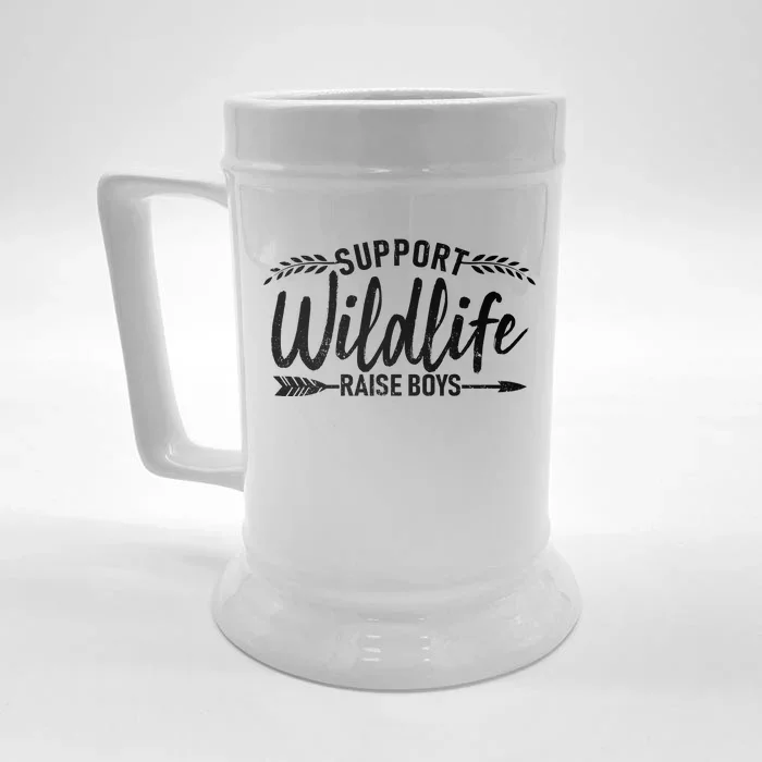 Support Wildlife Raise Boy Parents Front & Back Beer Stein