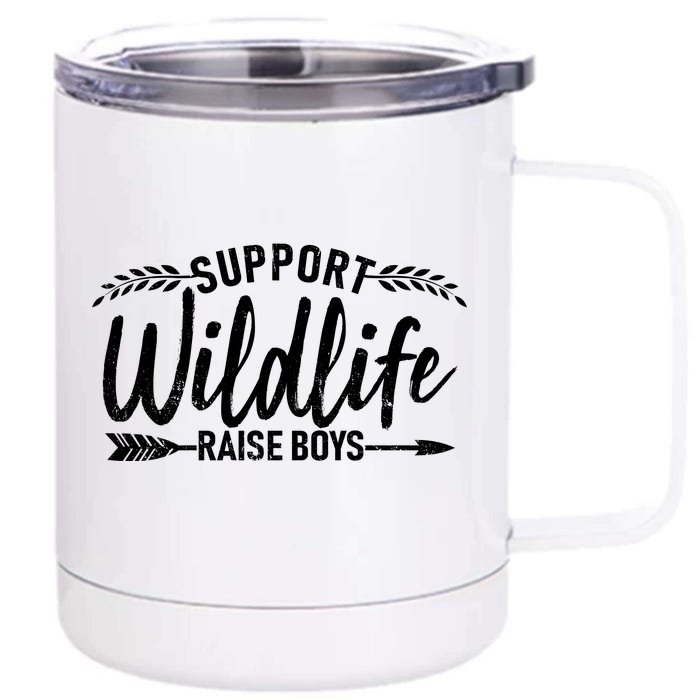 Support Wildlife Raise Boy Parents Front & Back 12oz Stainless Steel Tumbler Cup