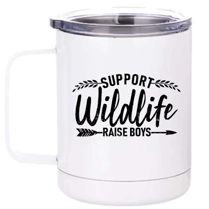 Support Wildlife Raise Boy Parents Front & Back 12oz Stainless Steel Tumbler Cup