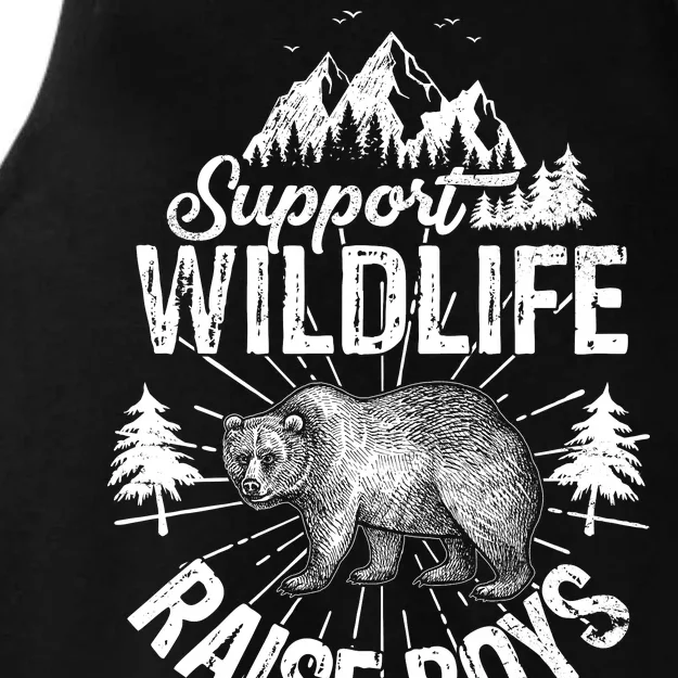 Support Wildlife Raise Boys Ladies Tri-Blend Wicking Tank