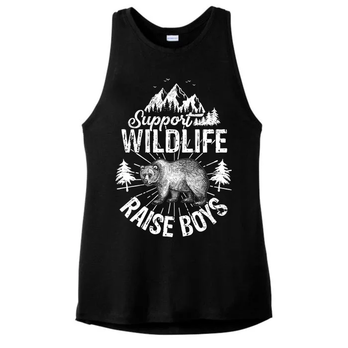 Support Wildlife Raise Boys Ladies Tri-Blend Wicking Tank