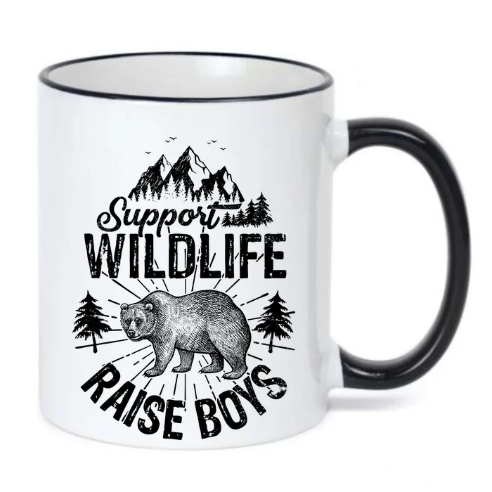 Support Wildlife Raise Boys Black Color Changing Mug