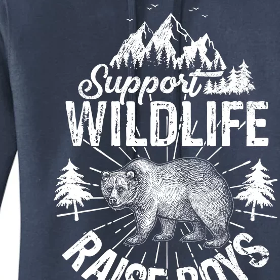 Support Wildlife Raise Boys Women's Pullover Hoodie