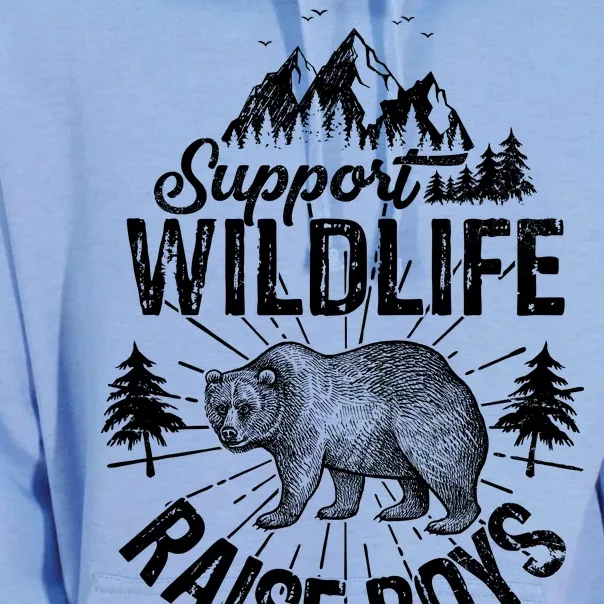 Support Wildlife Raise Boys Unisex Surf Hoodie