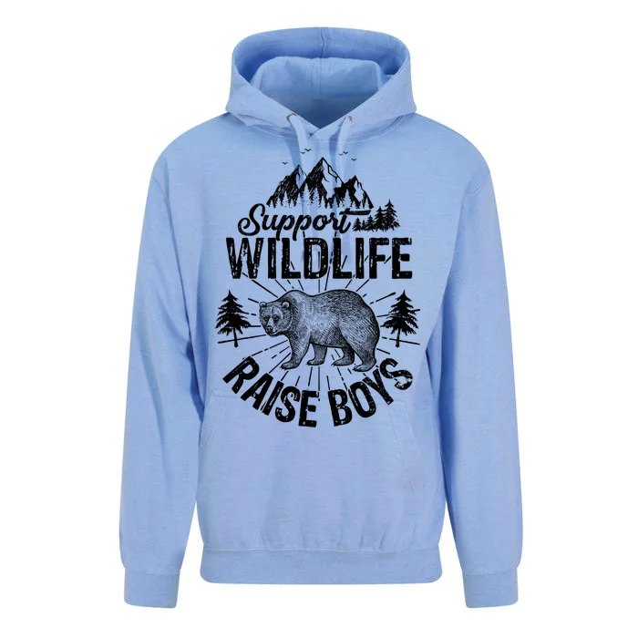 Support Wildlife Raise Boys Unisex Surf Hoodie