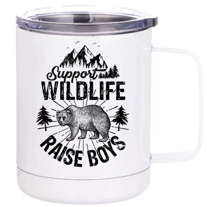 Support Wildlife Raise Boys Front & Back 12oz Stainless Steel Tumbler Cup