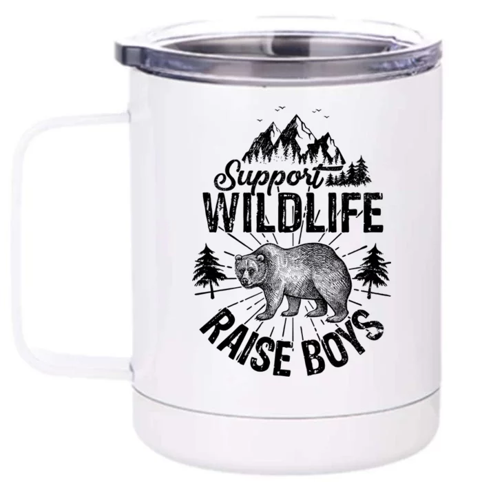 Support Wildlife Raise Boys Front & Back 12oz Stainless Steel Tumbler Cup