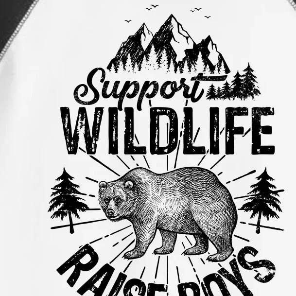 Support Wildlife Raise Boys Toddler Fine Jersey T-Shirt