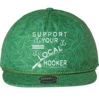 Support Your Local Hooker Funny Fishing Yupoong Adult 5-Panel Trucker Hat