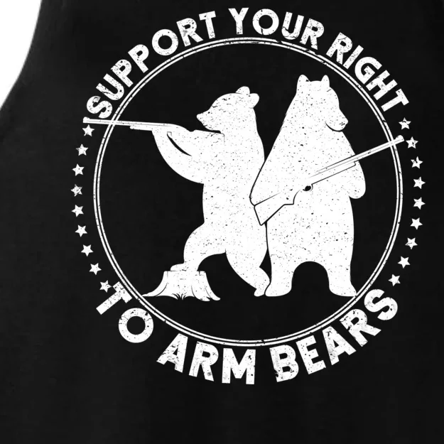 Support Your Right To Arm Bears Ladies Tri-Blend Wicking Tank