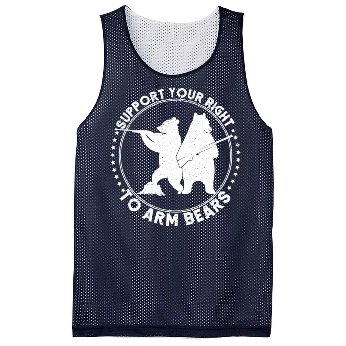 Support Your Right To Arm Bears Mesh Reversible Basketball Jersey Tank