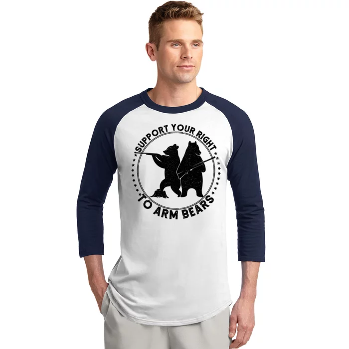 Support Your Right To Arm Bears Baseball Sleeve Shirt