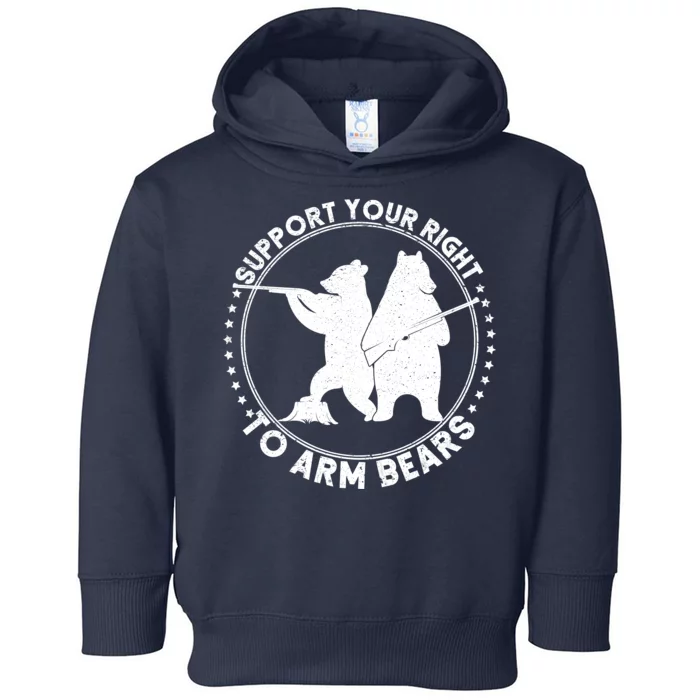 Support Your Right To Arm Bears Toddler Hoodie