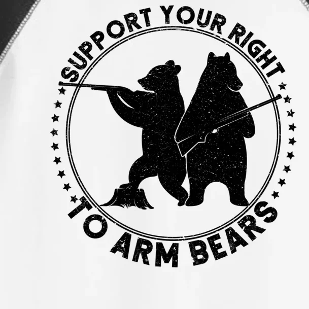 Support Your Right To Arm Bears Toddler Fine Jersey T-Shirt