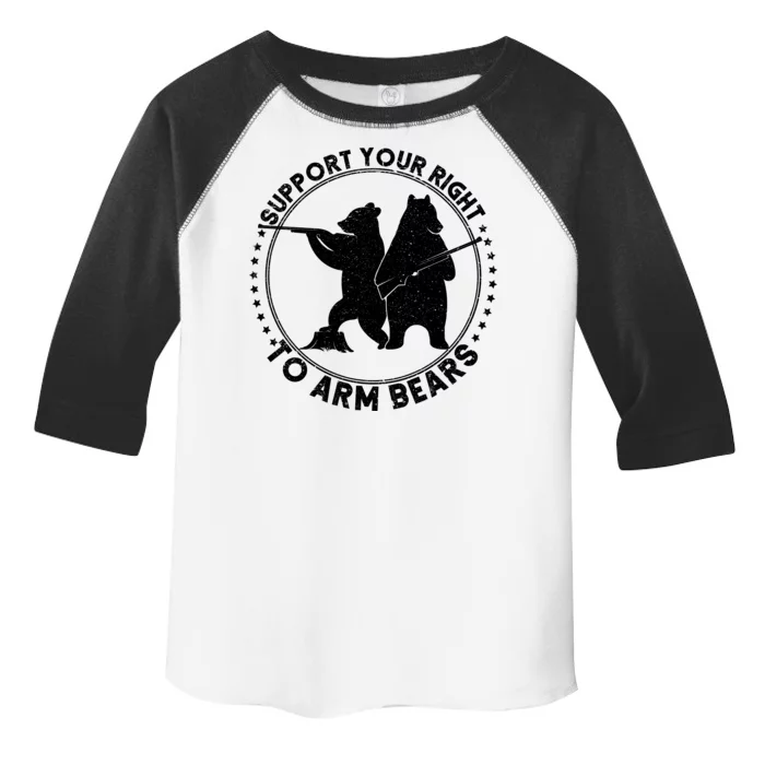 Support Your Right To Arm Bears Toddler Fine Jersey T-Shirt