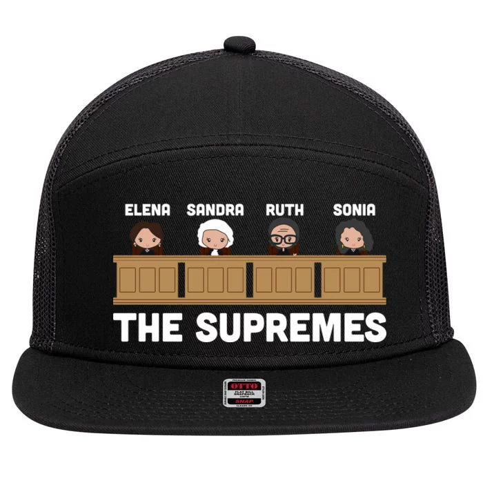 Supreme Court RBG Ginsburg The Supremes 7 Panel Mesh Trucker Snapback Hat