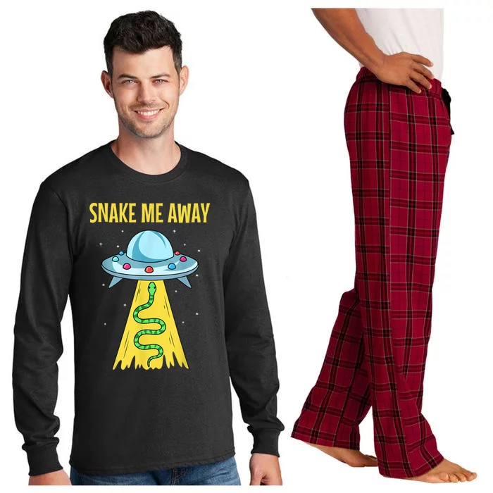 Snake UFO Reptile Alien Lover Space Herpetologist Long Sleeve Pajama Set