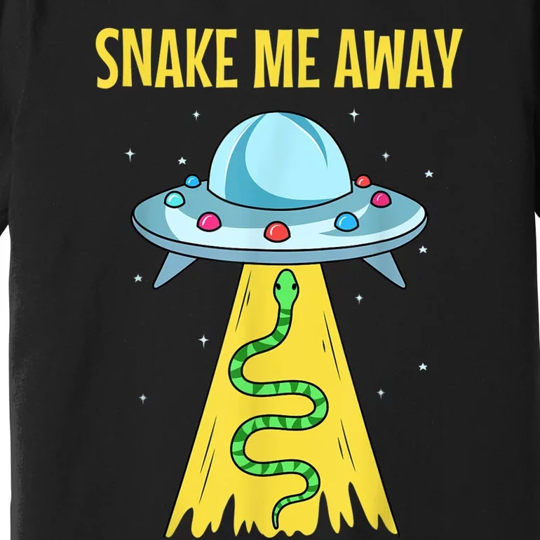 Snake UFO Reptile Alien Lover Space Herpetologist Premium T-Shirt