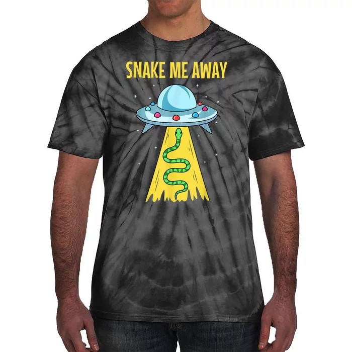 Snake UFO Reptile Alien Lover Space Herpetologist Tie-Dye T-Shirt