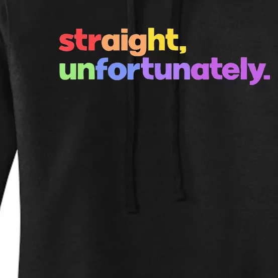 Straight Unfortunately Rainbow Pride Ally LGBTQ Gay Women's Pullover Hoodie