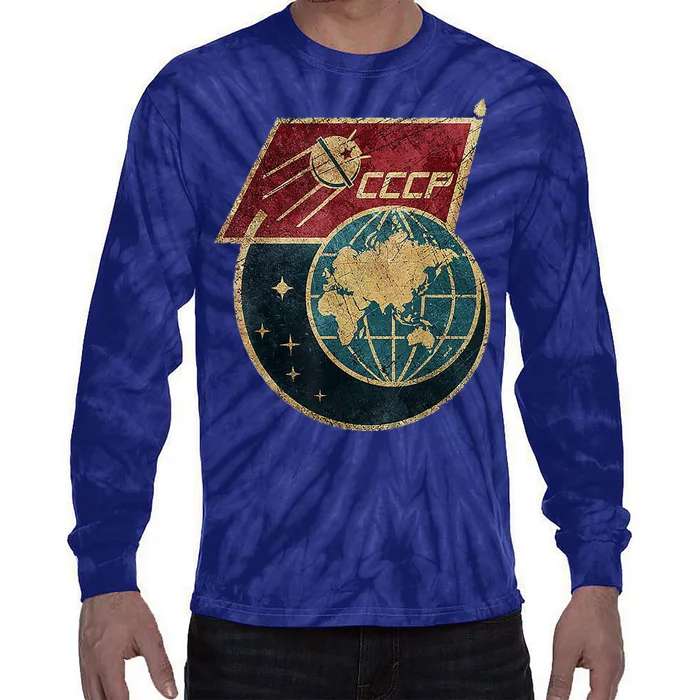 Soviet Union Russia CCCP Global Tie-Dye Long Sleeve Shirt