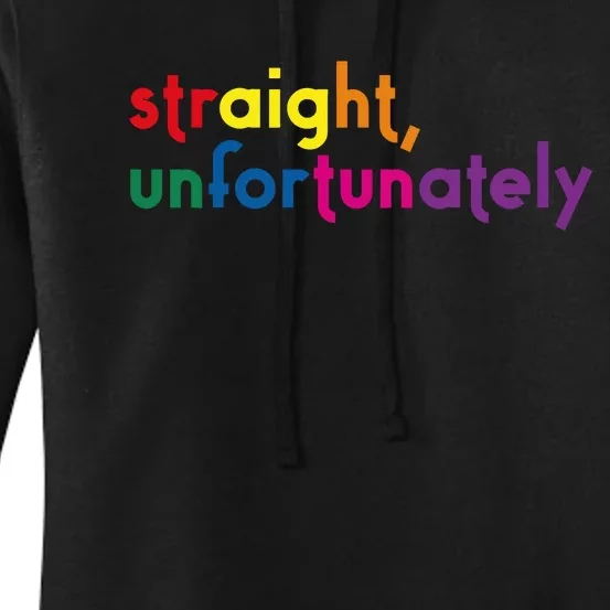 Straight Unfortunately Rainbow Pride Ally Lgbtq Women's Pullover Hoodie