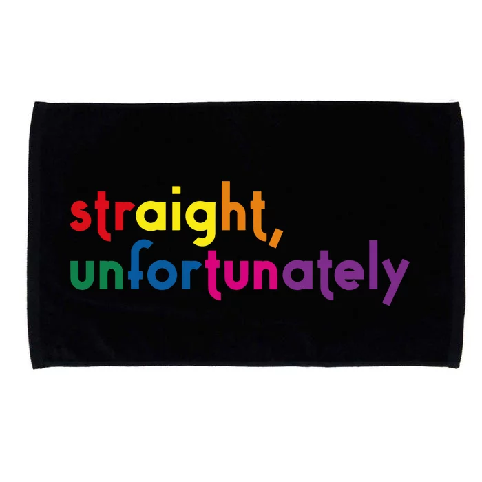 Straight Unfortunately Rainbow Pride Ally Lgbtq Microfiber Hand Towel