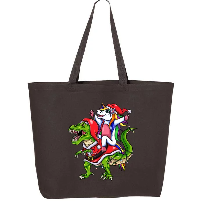 Santa Unicorn Riding Christmas Dinosaur Meaningful Gift 25L Jumbo Tote