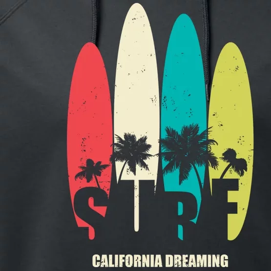 Surf California Dreaming Performance Fleece Hoodie