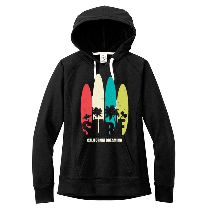 Surf California Dreaming Women's Fleece Hoodie