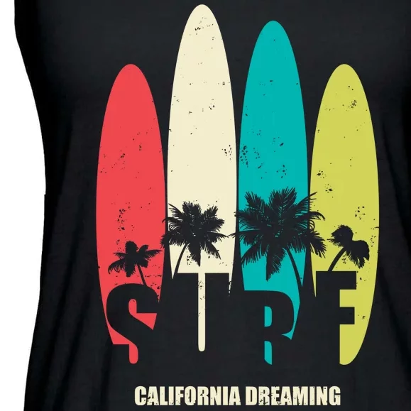 Surf California Dreaming Ladies Essential Flowy Tank