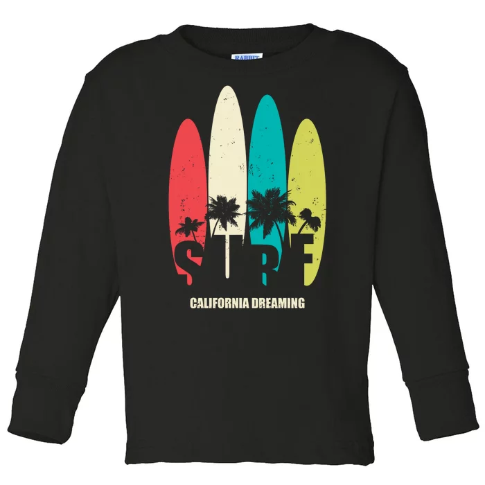 Surf California Dreaming Toddler Long Sleeve Shirt