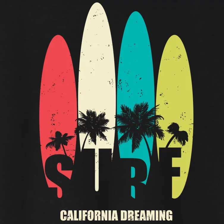 Surf California Dreaming Women's Crop Top Tee