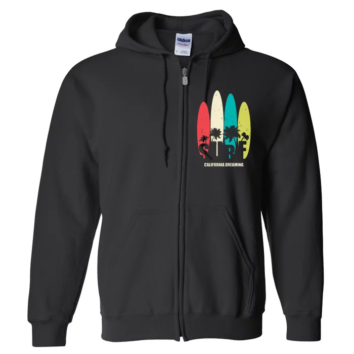 Surf California Dreaming Full Zip Hoodie