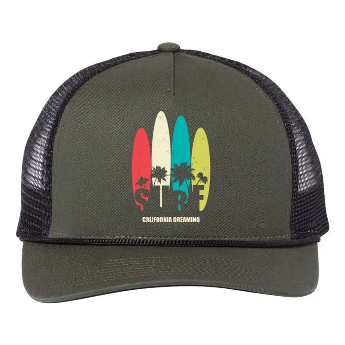 Surf California Dreaming Retro Rope Trucker Hat Cap